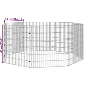 Conigliera con 8 Pannelli 54x60 cm Ferro Zincato cod mxl 52004