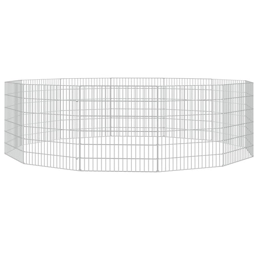 Recinto per Animali Ruspante 12 Pannelli 54x60 cm Ferro Zincato