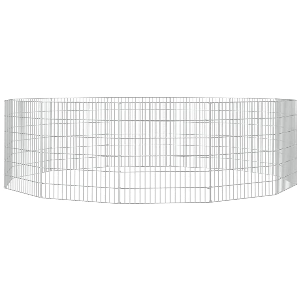 Recinto per Animali Ruspante 12 Pannelli 54x60 cm Ferro Zincato