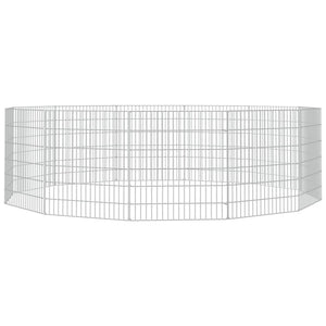 Recinto per Animali Ruspante 12 Pannelli 54x60 cm Ferro Zincato