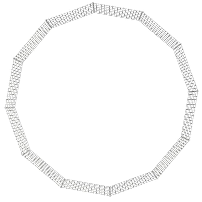 Recinto per Animali Ruspante 12 Pannelli 54x60 cm Ferro Zincato