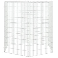 Conigliera con 6 Pannelli 54x100 cm Ferro Zincato