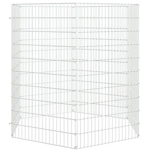 Conigliera con 6 Pannelli 54x100 cm Ferro Zincato