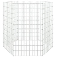 Conigliera con 6 Pannelli 54x100 cm Ferro Zincato