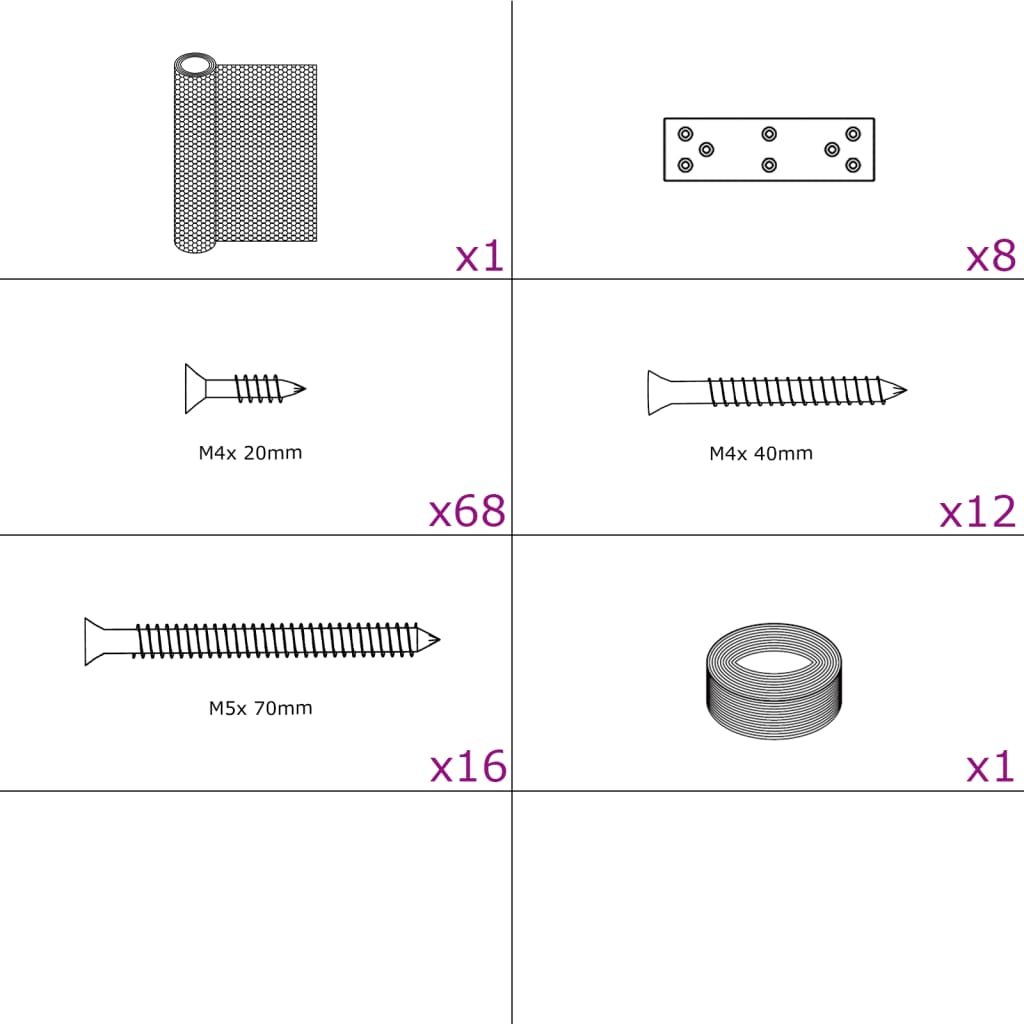 Estensione Pollaio 268x100x190 cm in Metallo 171561