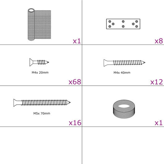 vidaXL Estensione Pollaio 268x100x190 cm in Metallo