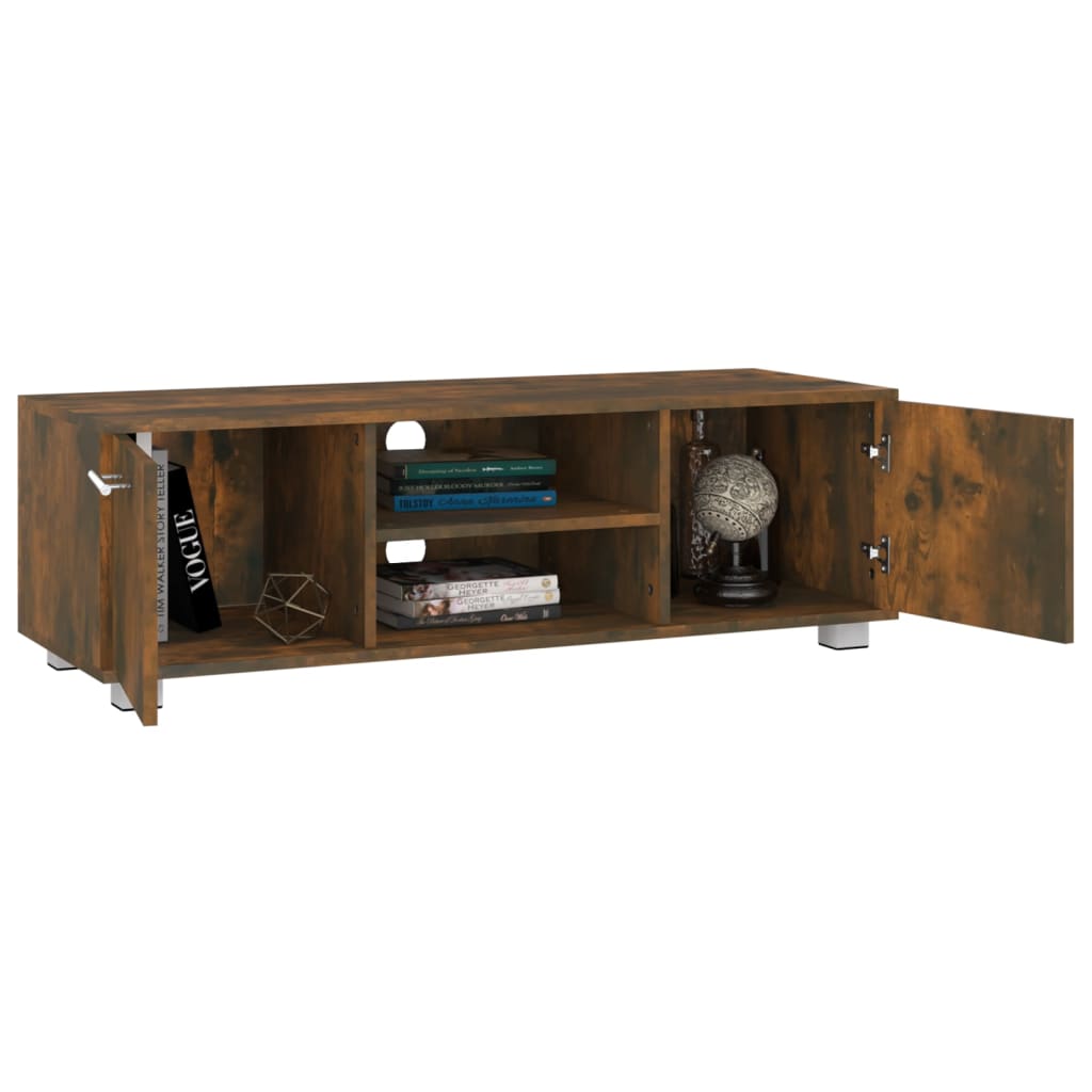Mobile Porta TV Rovere Fumo 110x40x35 cm in Legno Multistrato 340625
