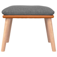 Poltrona a Dondolo con Poggiapiedi Grigio Chiaro in Tessuto 3097401