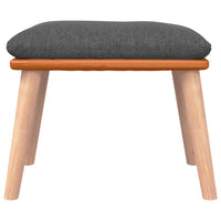 Poltrona a Dondolo con Poggiapiedi Grigio Scuro in Tessuto 3097402