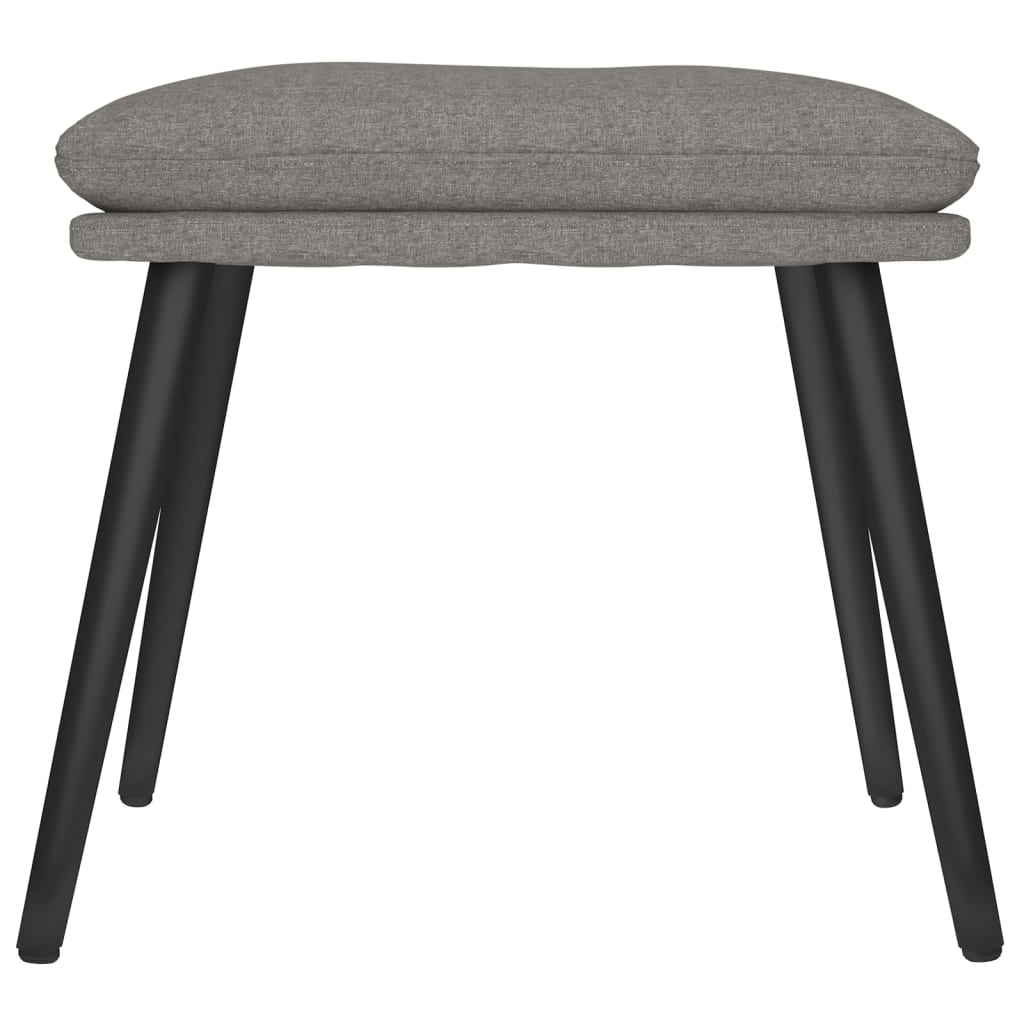 Poltrona Relax con Poggiapiedi Grigio Chiaro in Tessuto 3097429