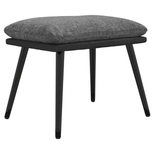 Poltrona Relax con Sgabello Grigio Chiaro Tessuto e Similpelle 3097506