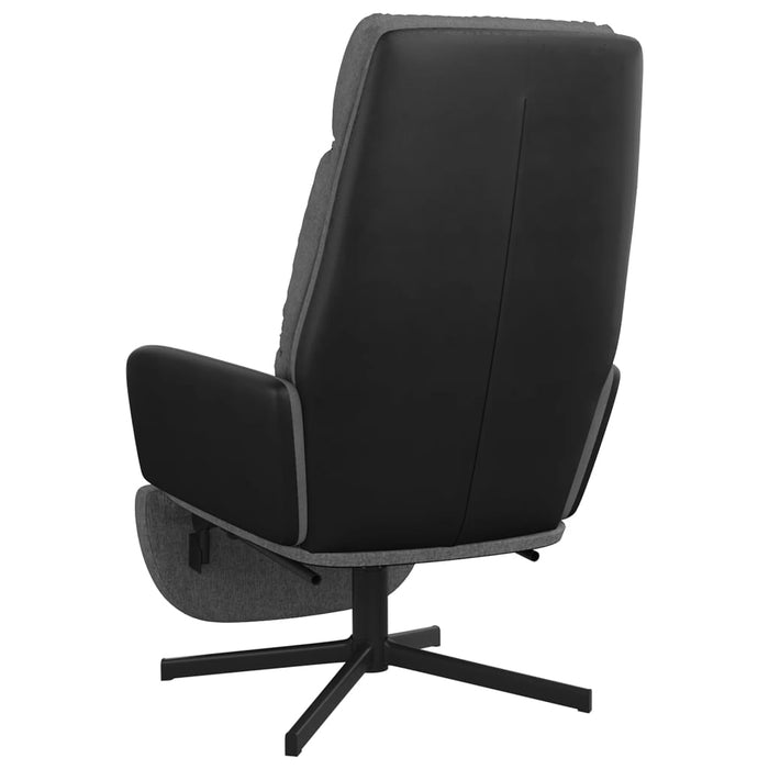 Poltrona Relax con Poggiapiedi Grigio Chiaro in Tessuto 3097556