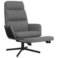Poltrona Relax con Poggiapiedi Grigio Chiaro in Tessuto 3097556