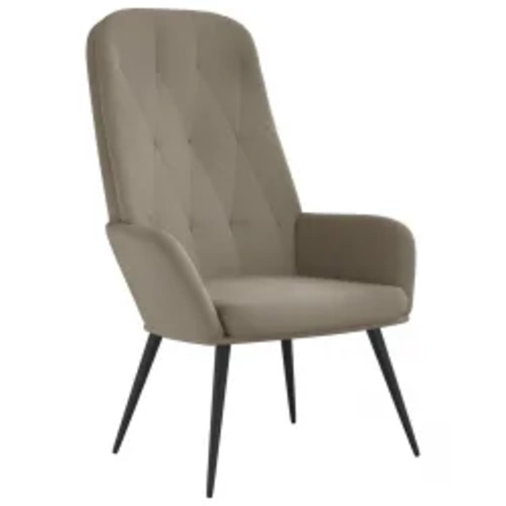 Poltrona Relax con Poggiapiedi Grigio Chiaro in Velluto cod mxl 24566