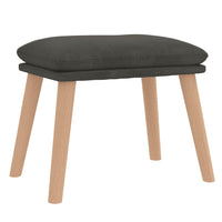 Poltrona Relax con Poggiapiedi Grigio Scuro in Velluto 3097821