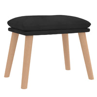 Poltrona Relax con Poggiapiedi Nero in Velluto 3097826