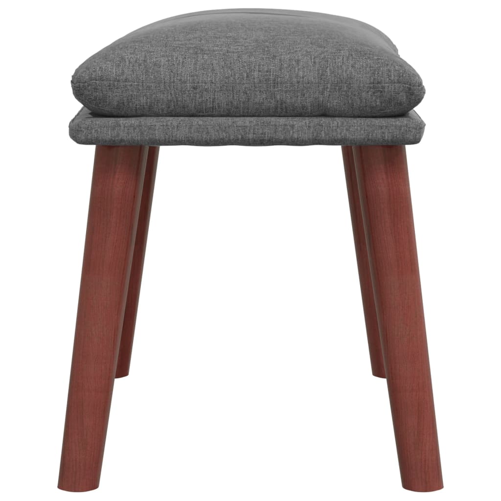 Poltrona Relax con Poggiapiedi Grigio Chiaro in Tessuto 3097871