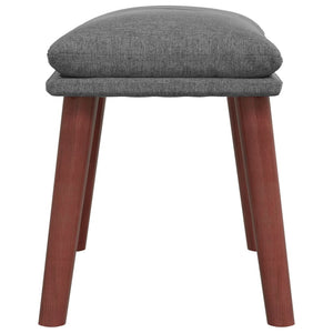 Poltrona Relax con Poggiapiedi Grigio Chiaro in Tessuto 3097871