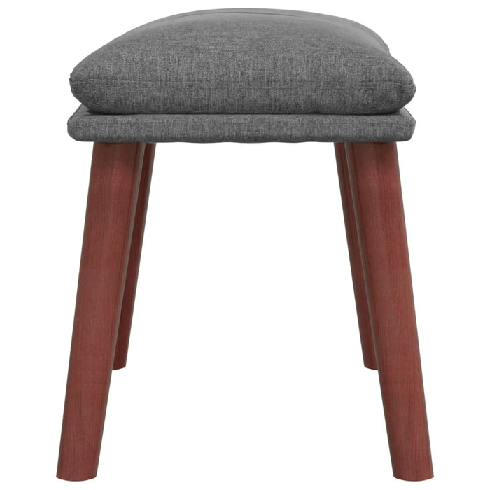 Poltrona Relax con Poggiapiedi Grigio Chiaro in Tessuto 3097871