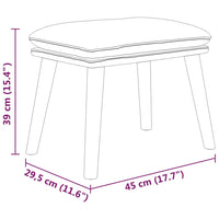 Poltrona Relax con Poggiapiedi Verde Scuro in Tessuto 3097887