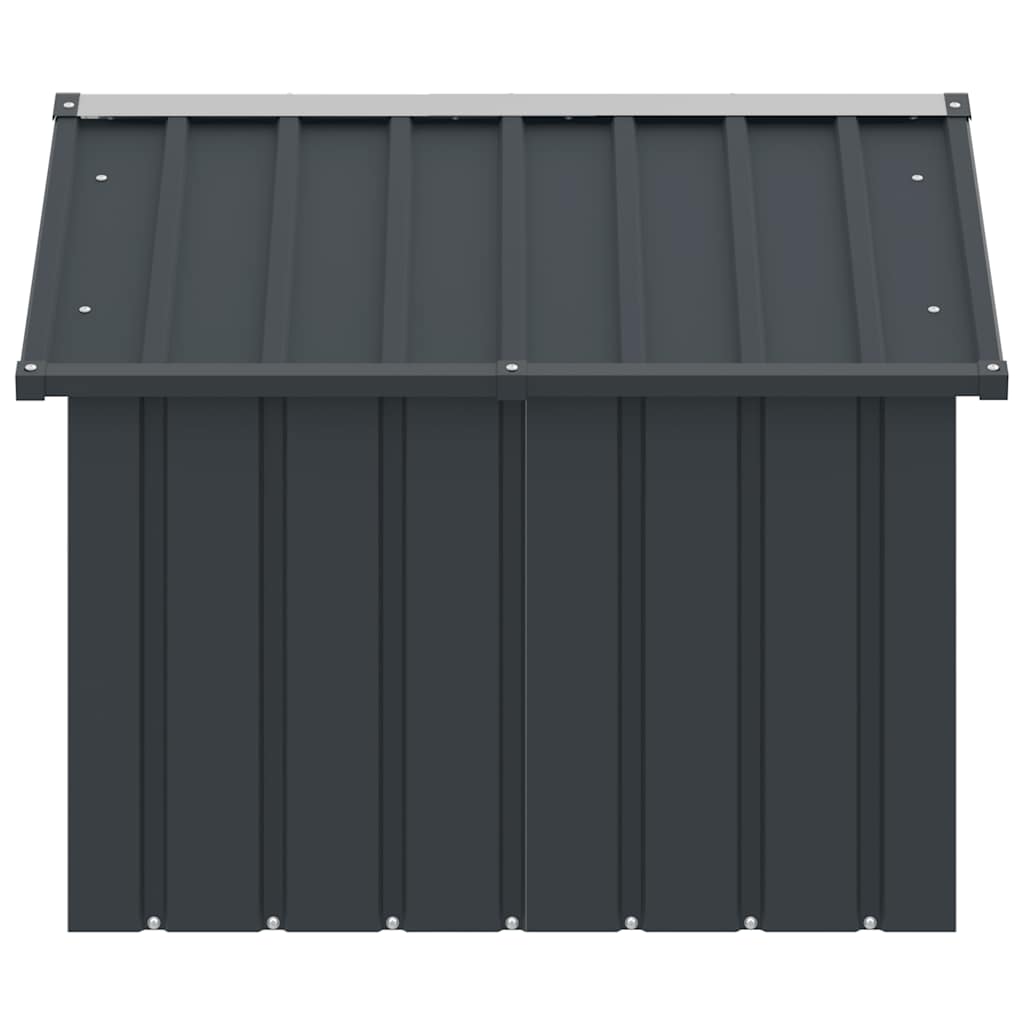 Casetta per Cani Antracite 116,5x103x81,5 cm Acciaio Zincato 171540