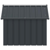 Casetta per Cani Antracite 116,5x103x81,5 cm Acciaio Zincato 171540