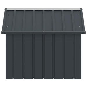 Casetta per Cani Antracite 116,5x103x81,5 cm Acciaio Zincato 171540