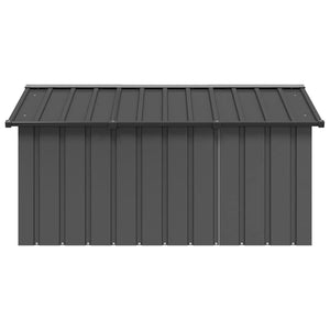 Casetta per Cani Antracite 116,5x153x81,5 cm Acciaio Zincato 171541