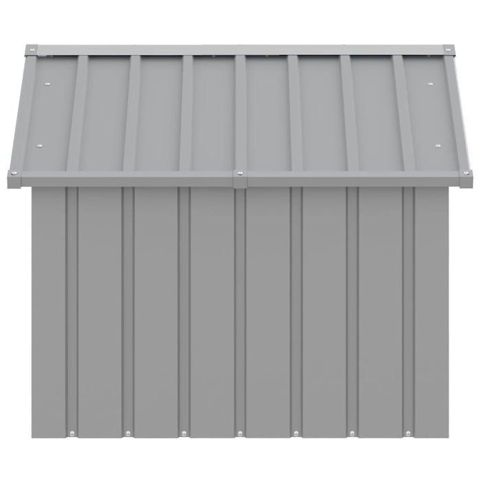 Casetta per Cani grigio 116,5x103x81,5 cm Acciaio Zincato 171542
