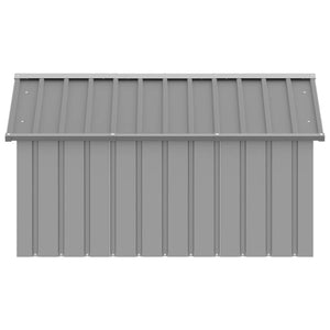 Casetta per Cani grigio 116,5x153x81,5 cm Acciaio Zincato 171543