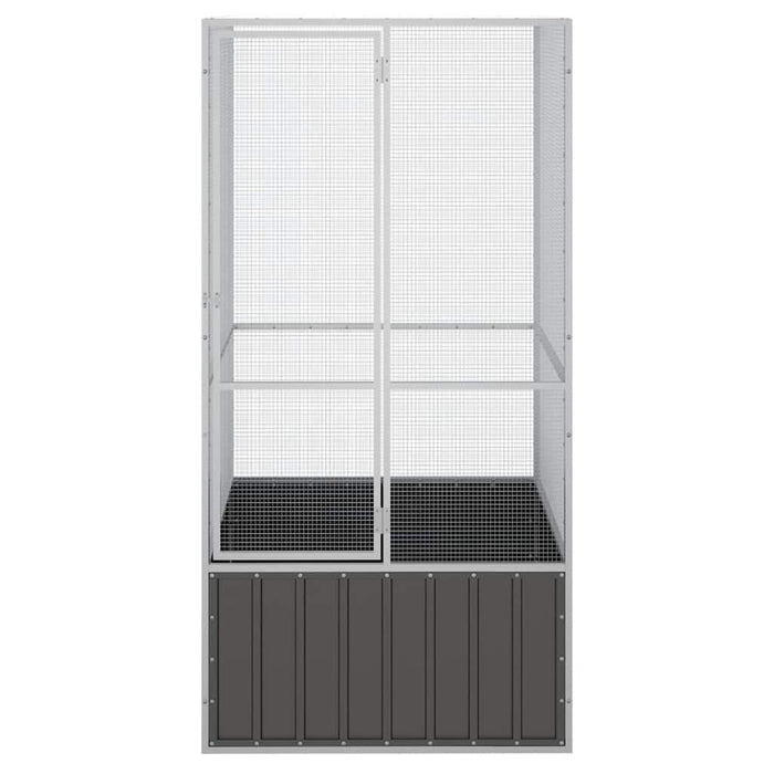 Gabbia per Uccelli Antracite 111x107x211,5 cm Acciaio Zincato 171548