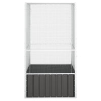 Gabbia per Uccelli Antracite 111x107x211,5 cm Acciaio Zincato 171548