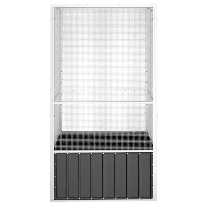 Gabbia per Uccelli Antracite 111x107x211,5 cm Acciaio Zincato 171548