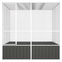 Gabbia Uccelli Antracite 213,5x217,5x211,5 cm Acciaio Zincato 171549