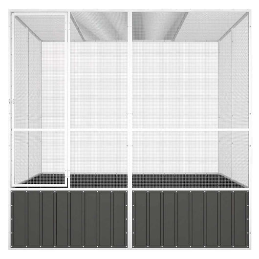 Gabbia per uccelli 213,5 x 217,5 x 211,5 cm acciaio zincato antracite 02_0041703