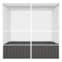 Gabbia Uccelli Antracite 213,5x217,5x211,5 cm Acciaio Zincato