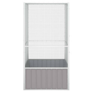 Gabbia per uccelli 111 x 107 x 211,5 cm acciaio zincato grigio 02_0041700