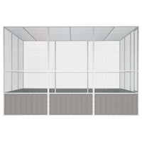 Gabbia per Uccelli Grigia 302,5x324,5x211,5 cm Acciaio Zincato 171553