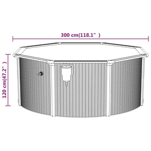 Piscina con Pompa Filtro a Sabbia e Scaletta 300x120 cm 3098051