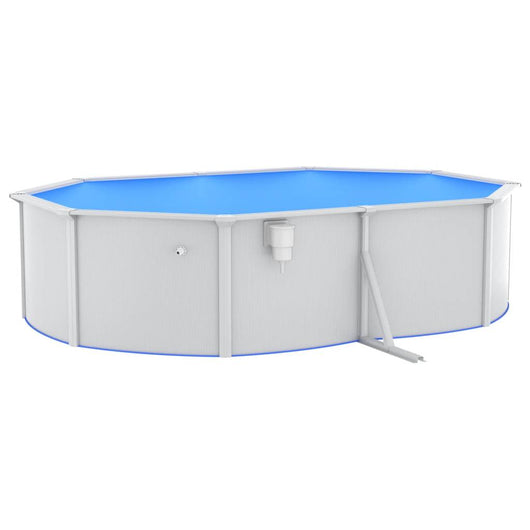 Piscina con Pompa Filtro a Sabbia e Scaletta 490x360x120 cm 3098055