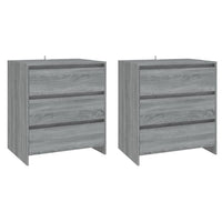 Credenze 3 pz Grigio Sonoma in Legno Multistrato 3098071