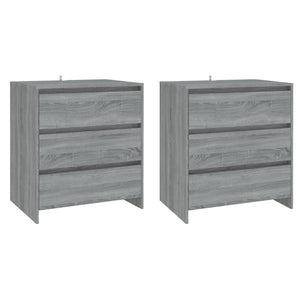 Credenze 3 pz Grigio Sonoma in Legno Multistrato 3098071