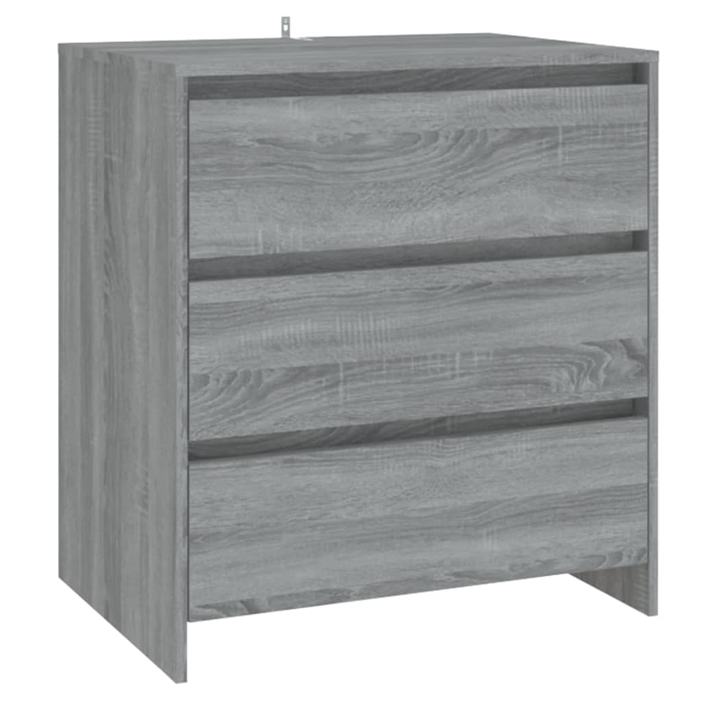 Credenze 3 pz Grigio Sonoma in Legno Multistrato cod mxl 6943