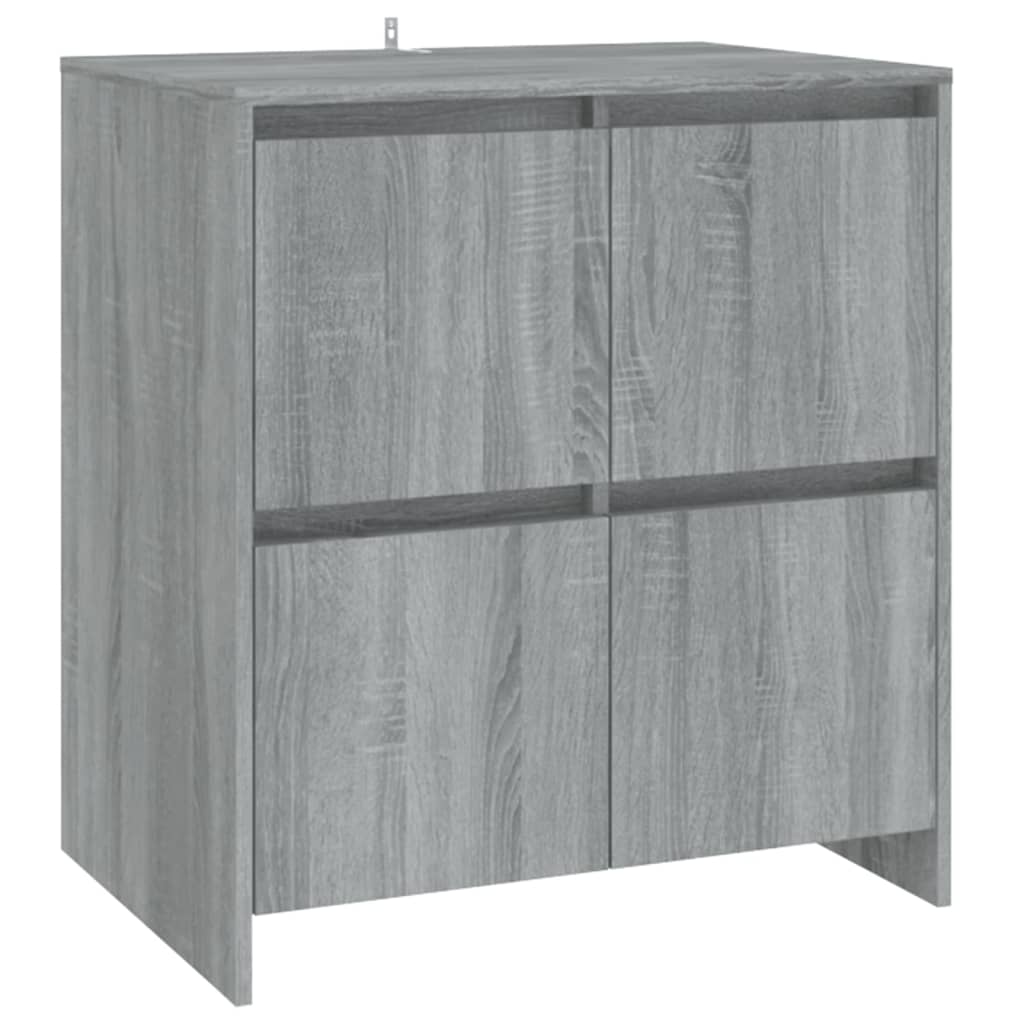 Credenza a buffet cassettiera mobiletto portaoggetti cucina soggiorno salotti 3 pezzi legno ingegnerizzato Sonoma grigio 02_0037173