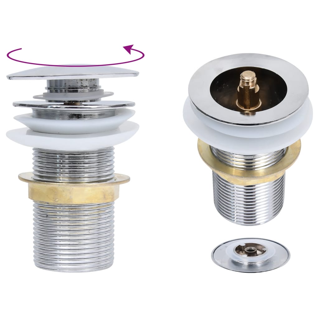 Lavandino con Rubinetto e Piletta a Pressione Vetro Temperato 3098439