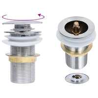 Lavandino con Rubinetto e Piletta a Pressione-Lavabo-Lavello Vetro Temperato 300273