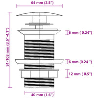 Lavandino con Rubinetto e Piletta a Pressione Vetro Temperato 3098439