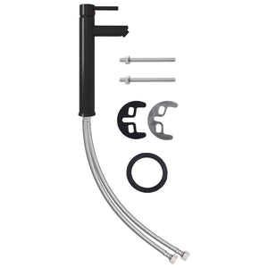 Lavandino con Rubinetto e Piletta a Pressione-Lavabo-Lavello Vetro Temperato 939883