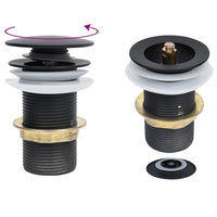 Lavabo bagno diametro 42 cm con rubinetto e piletta a pulsante in vetro temperato 02_0002845