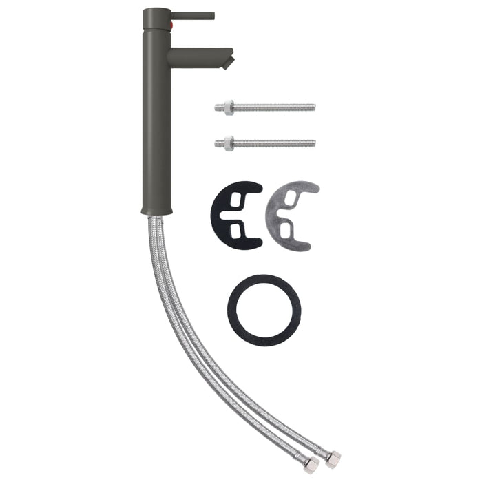 Lavandino con Rubinetto e Piletta-Lavabo-Lavello Vetro Temperato Trasparente 569735